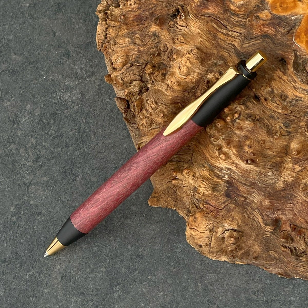 野原工芸　パープルハート　木軸ボールペン パープルハートのボールペン・スタンダード – 野原工芸