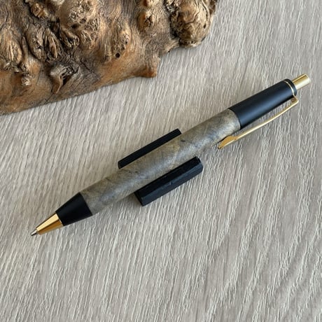 バックアイバール / OMOSINPEN / 2つの内部機構を持つ新感覚の木軸ペン（シャープ⇔ボール）/ ゴールド金具 / 一点もの！604147