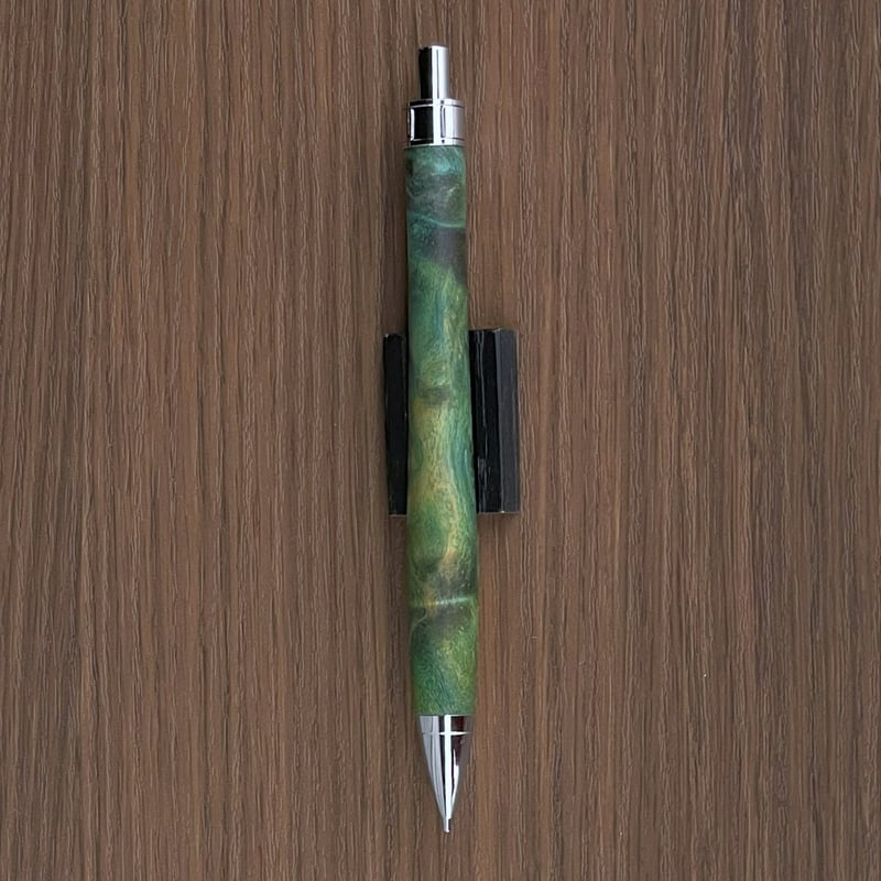 木軸オレンズネロ　スタビライズウッド　楓 楓瘤】木軸ボールペン ワインレッドのスタビライズドウッド