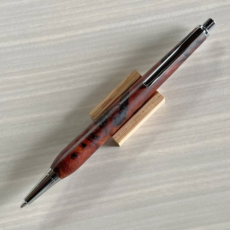 Slim 木軸シャープペンシル(ローズウッド・バール)シルバー Slim 木軸シャープペンシル(ローズウッド・バール)シルバー