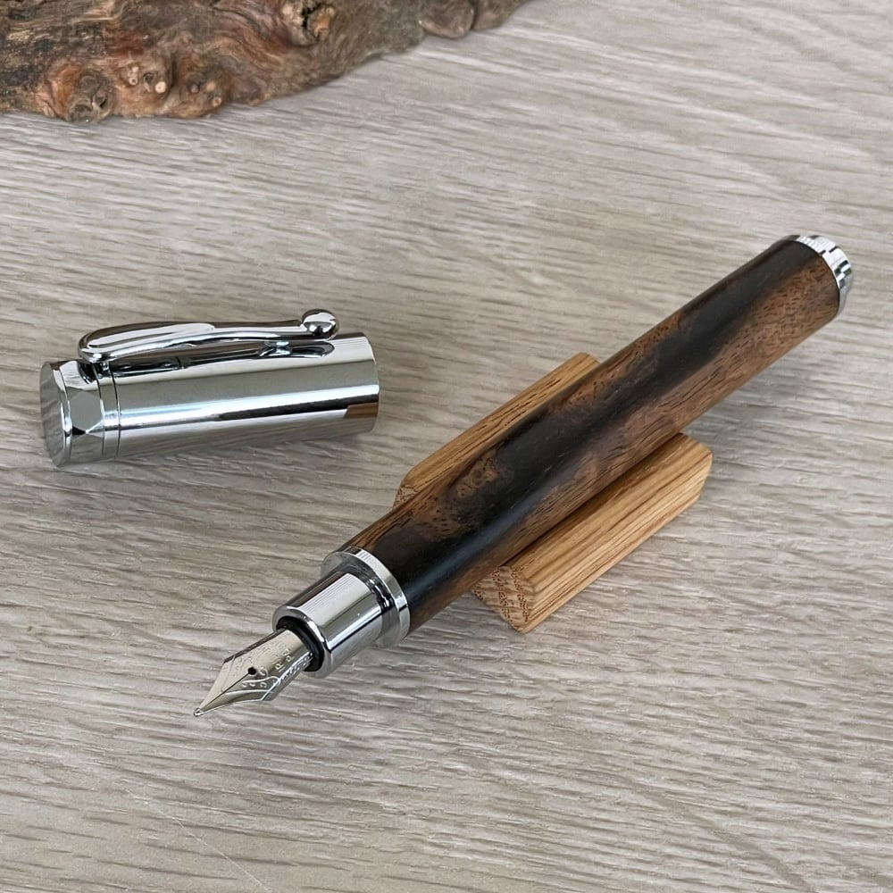 黒柿 / Cam 木軸万年筆 マグネットキャップ式【一点もの！508222