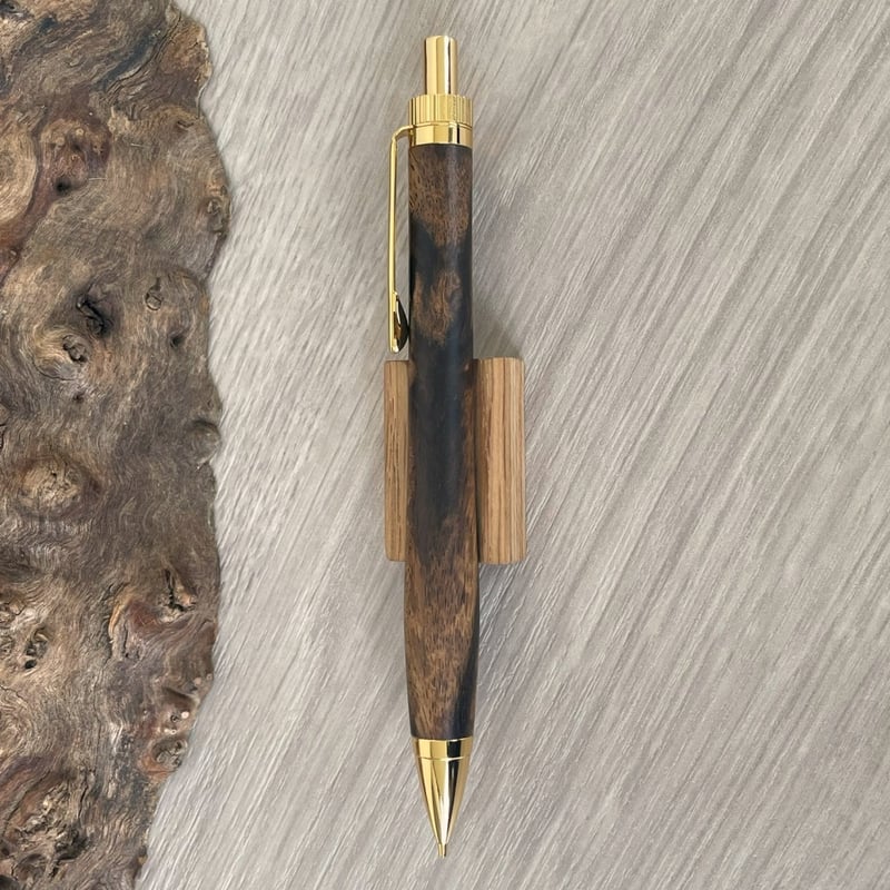 黒柿 / UMA 木軸シャープペンシル / ゴールド金具 【一点もの！509077