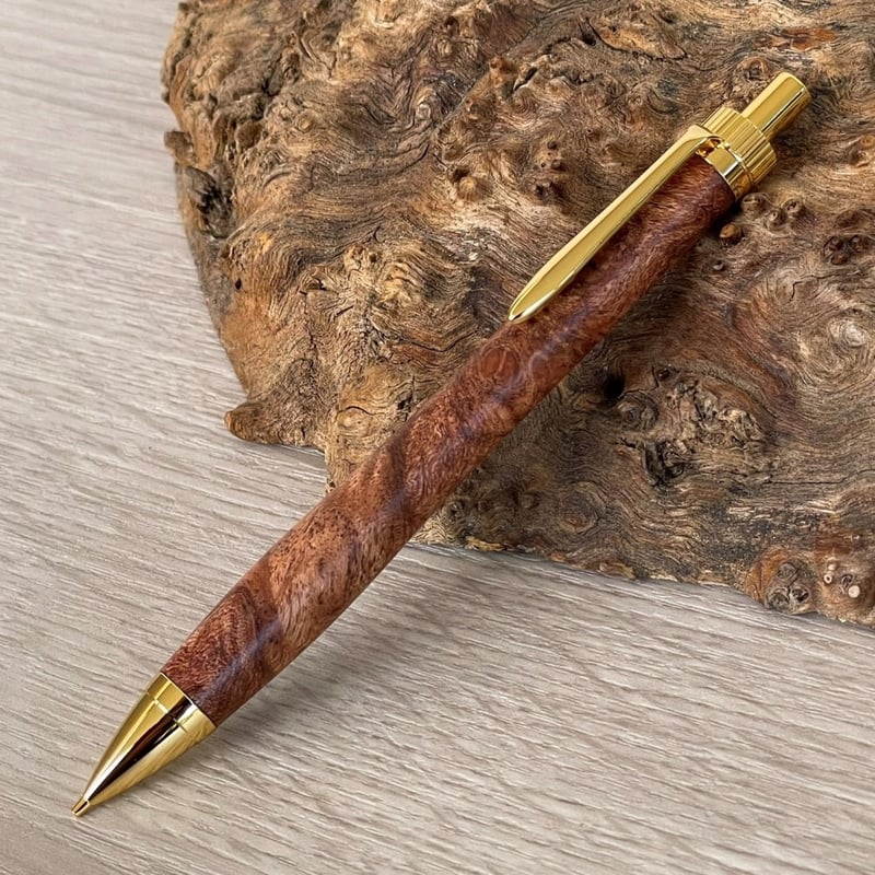 特上 ローズウッド瘤 (Rosewood burl) 紫檀瘤 / UMA 木軸シャープ