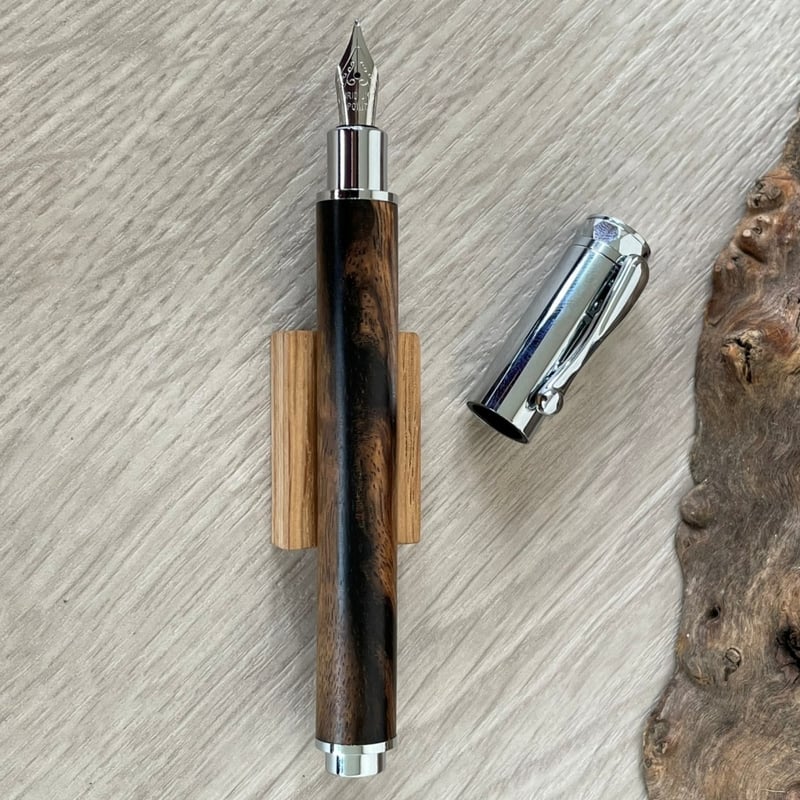黒柿 / Cam 木軸万年筆 マグネットキャップ式【一点もの！508222
