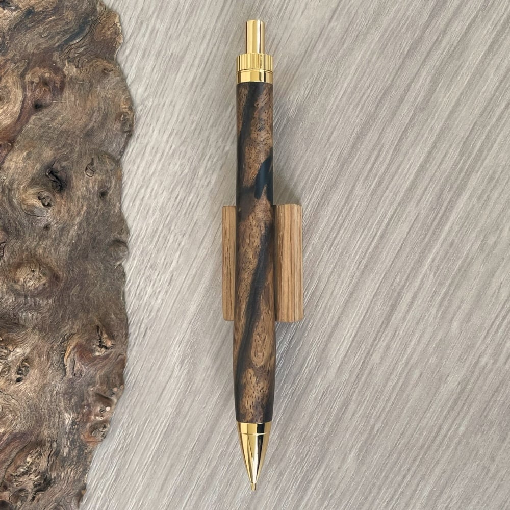 黒柿 / UMA 木軸シャープペンシル / ゴールド金具 【一点もの！509077