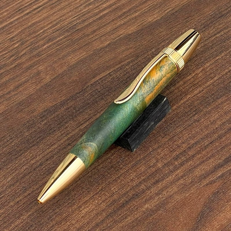 ボナンペンスタビライズドウッド濃青瘤杢