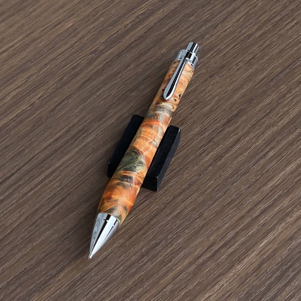 224ペン工房翌檜デザートアイアンウッド瘤杢木軸シャーペン木軸ボールペン