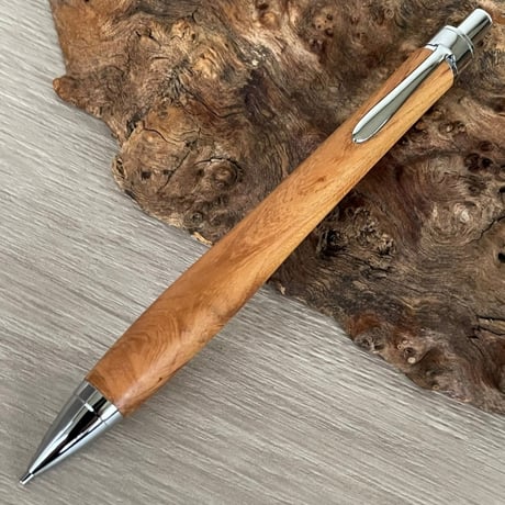 木軸シャーペン ボールペン □「TRIANGLE BODY MECHANICAL PENCIL」銘木をプラスした