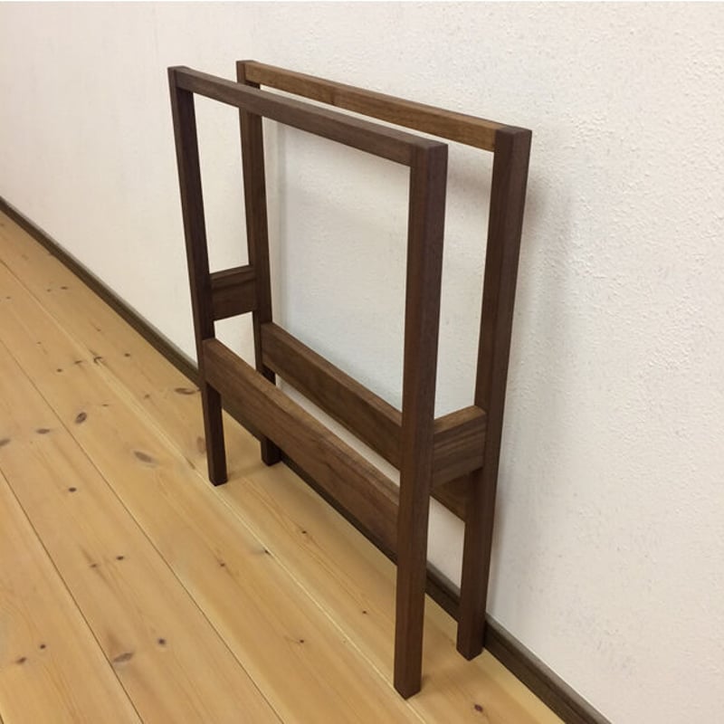 ウォールナット材の2段スリッパラック | MUKU屋