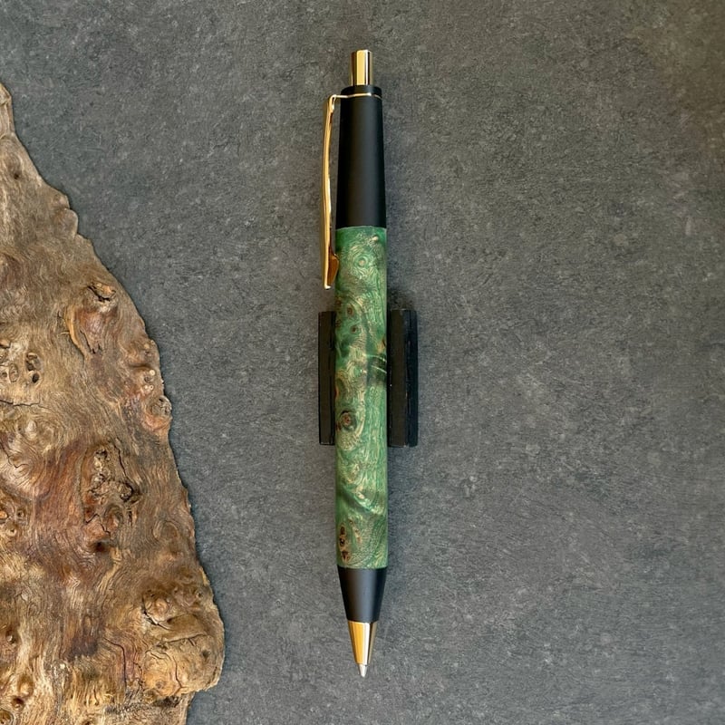 GREENスタビライズドウッド・ポプラ瘤杢 / 新感覚の木軸ペン MP&BP