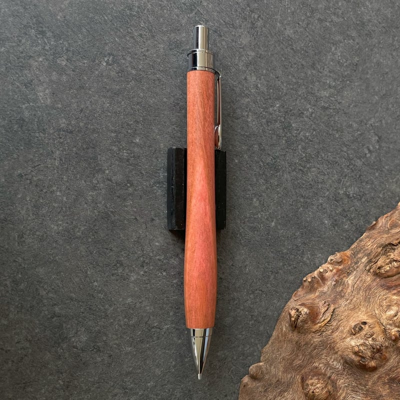 ピンクアイボリー 縮杢 / UMA12 木軸シャープペンシル (520302)【一点