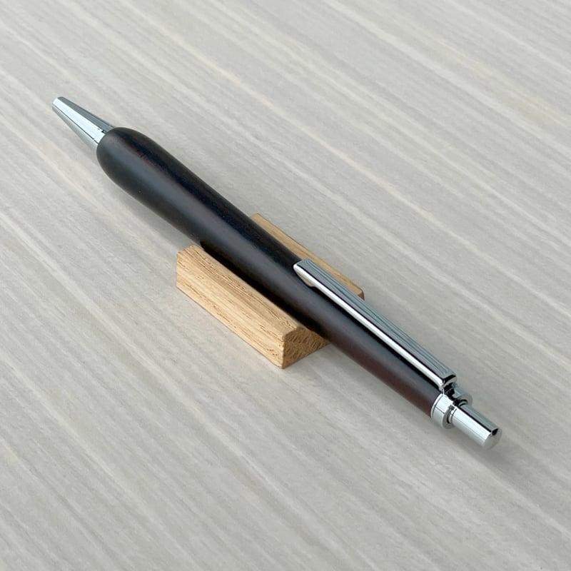 Rasen KOKUTAN 黒檀製ボールペン Slim 木軸ボールペン・ノック式 黒檀（こくたん） | MUKU屋