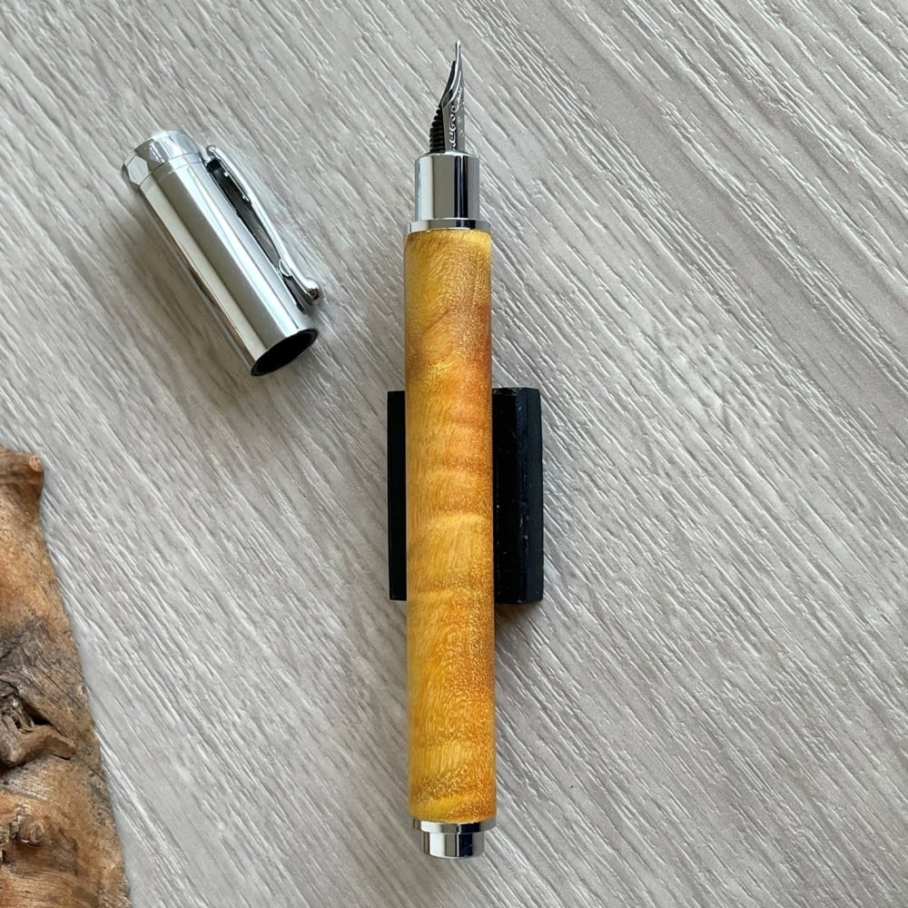 GOLDスタビライズドウッド・ポプラ瘤杢 / Cam 木軸万年筆 508223