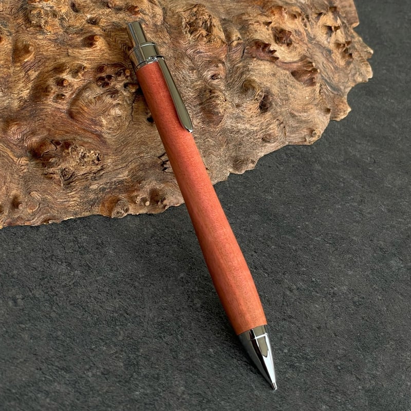 ピンクアイボリー 縮杢 / UMA12 木軸シャープペンシル (520302)【一点