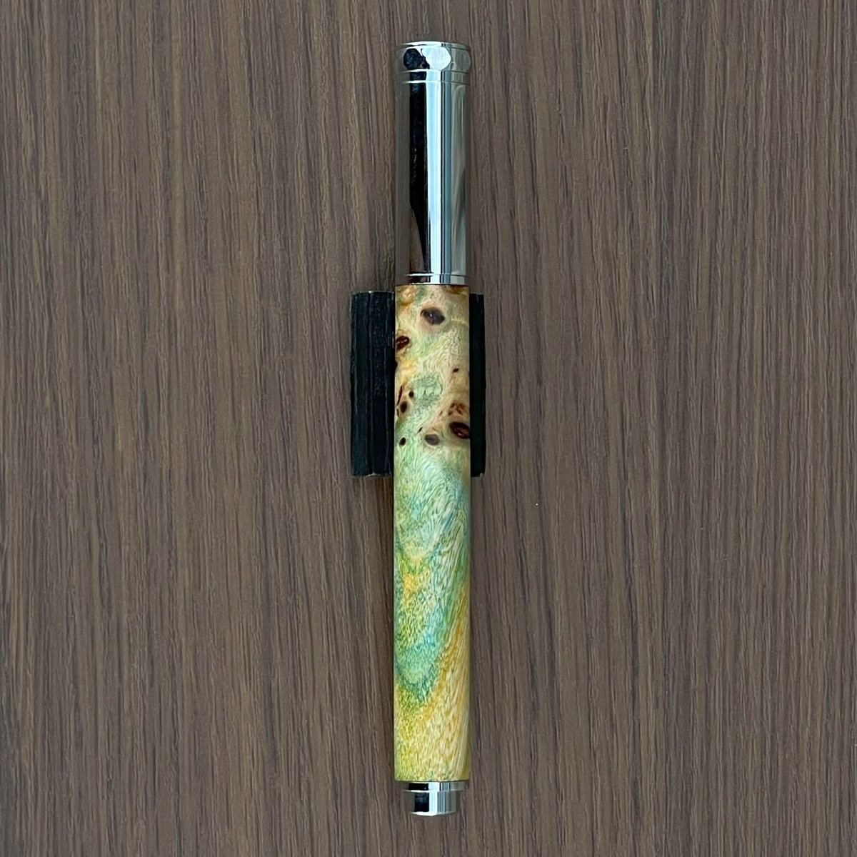 lainpg5+スタビライズドウッドメイプル瘤+6角軸+アルミノックボタン スタビライズドウッド メイプルバール/楓瘤杢 ブルーアシード