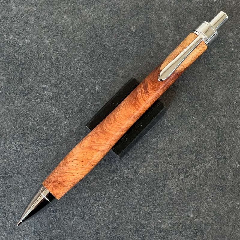 花梨瘤紅白 / UMA12 木軸シャープペンシル (SN_420622)【一点もの