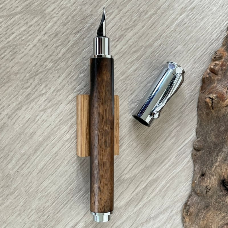 黒柿 / Cam 木軸万年筆 マグネットキャップ式【一点もの！508222