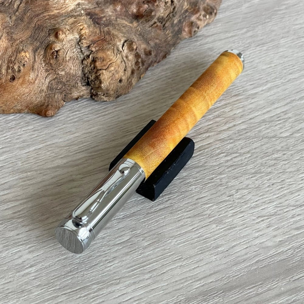 GOLDスタビライズドウッド・ポプラ瘤杢 / Cam 木軸万年筆 508223