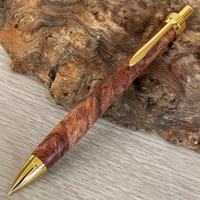 特上 ローズウッド瘤 (Rosewood burl) 紫檀瘤 / UMA 木軸シャープ