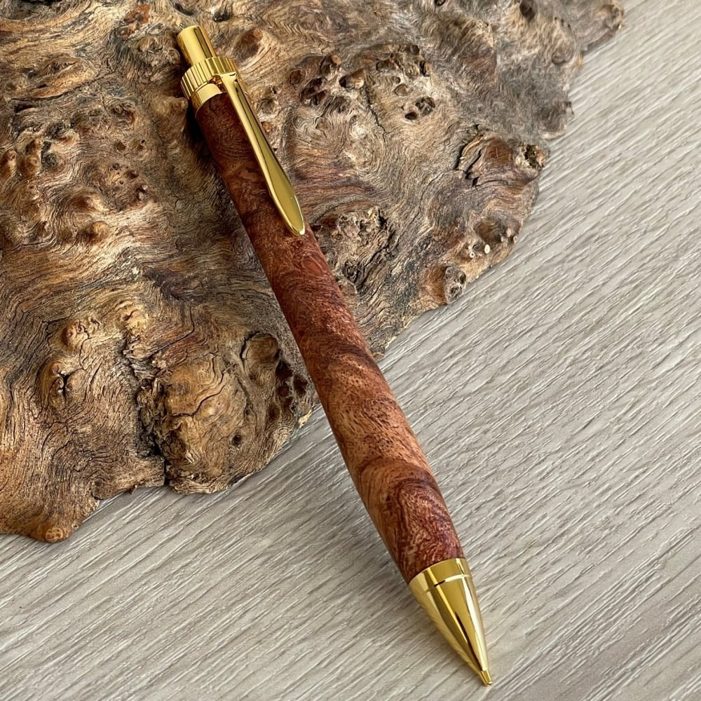 特上 ローズウッド瘤 (Rosewood burl) 紫檀瘤 / UMA 木軸シャープ