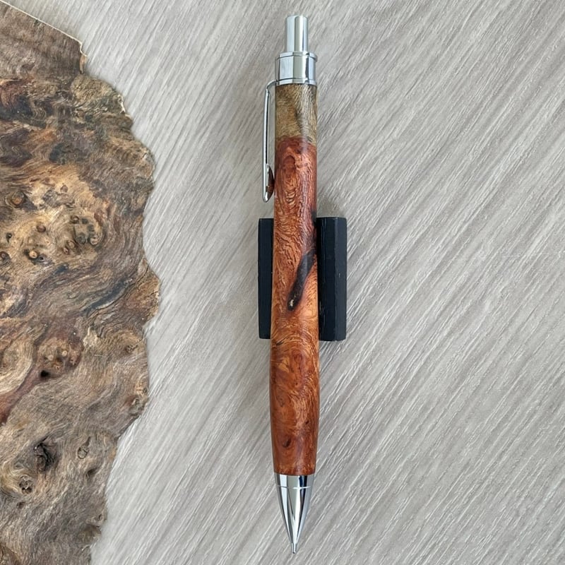 花梨瘤紅白 / UMA12 木軸シャープペンシル (509125) 【一点もの