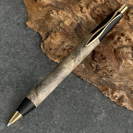 ハンドメイド 木軸ボールペン バックアイバール 天然木 G2