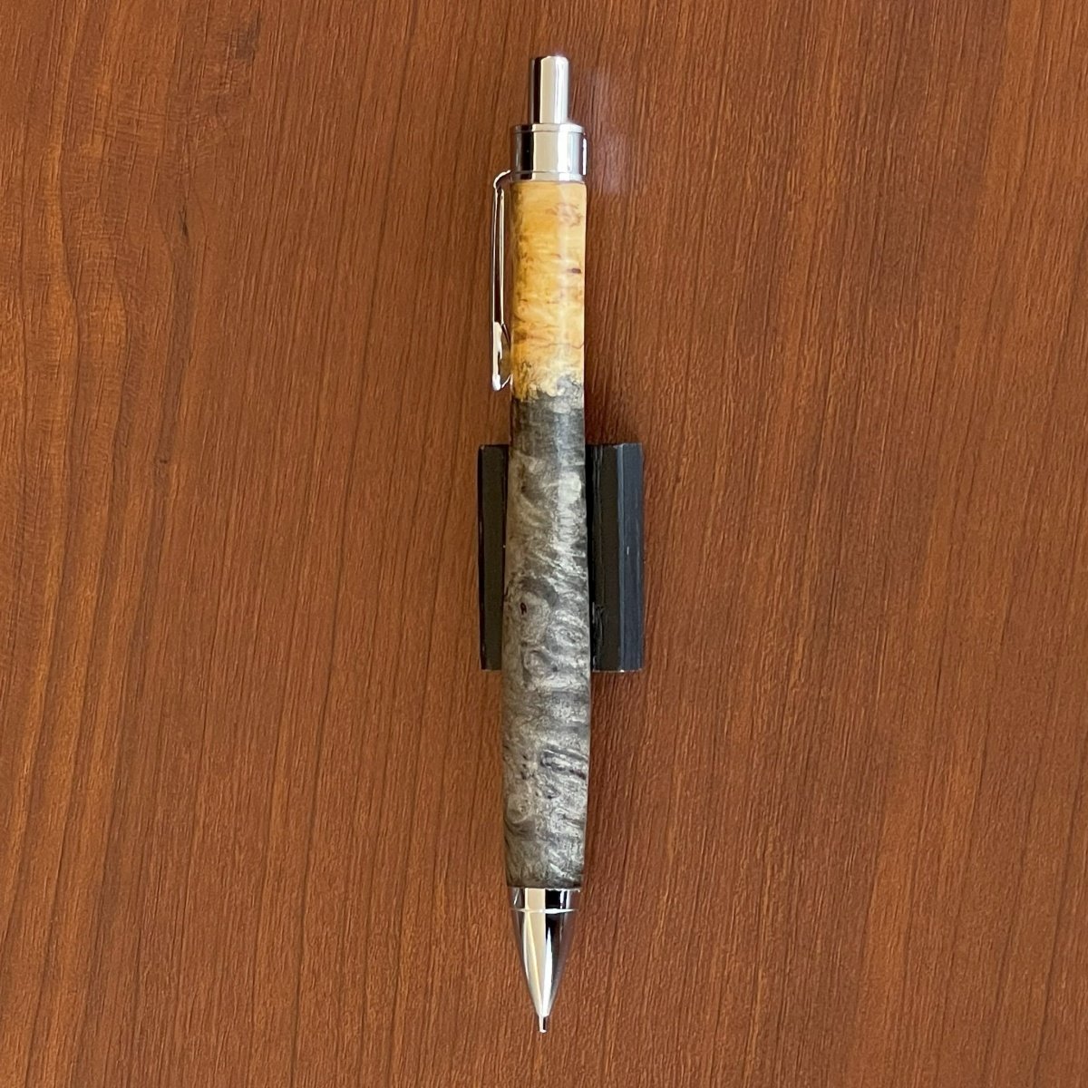 ハンドメイド 木軸ボールペン バックアイバール 天然木 G2