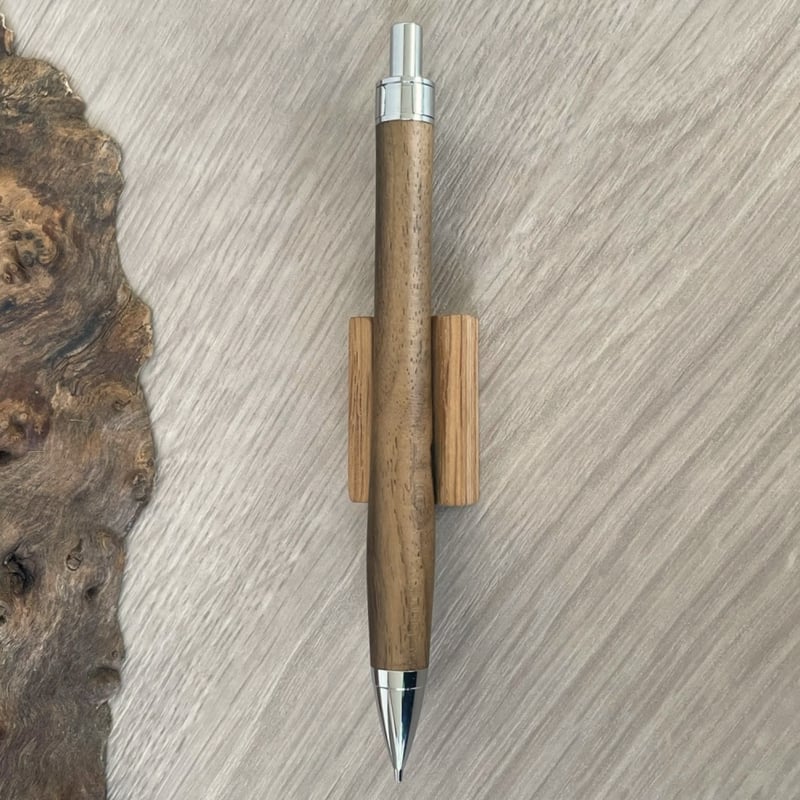 99黒柿　木軸シャーペン　最強低重心　ステンレス 溝付き　無塗装 99黒柿 木軸シャーペン 最強低重心 ステンレス 溝付き 無塗装