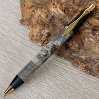 SINPEN / BLACK スタビライズドウッド・ポプラ瘤杢 / 2つの内部機構を持つ新感覚の木軸ペン・MP&BP (ゴールド金具)【一点もの！551953】税込み・送料無料