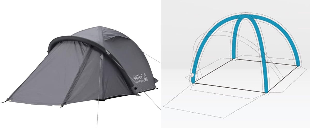 AND AIR Xframe 3人用アウトドアテント | ど～なん屋