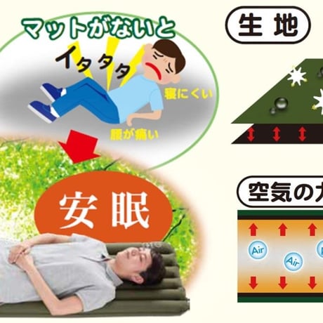 道具を使わない　ポンプインエアーマット