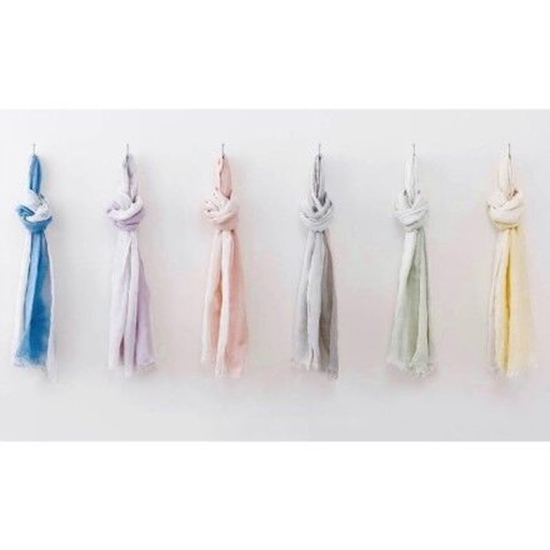 草木染めオーガニックコットンストール 半染め | ど～なん屋