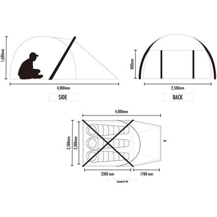 AND AIR Xframe 3人用アウトドアテント | ど～なん屋