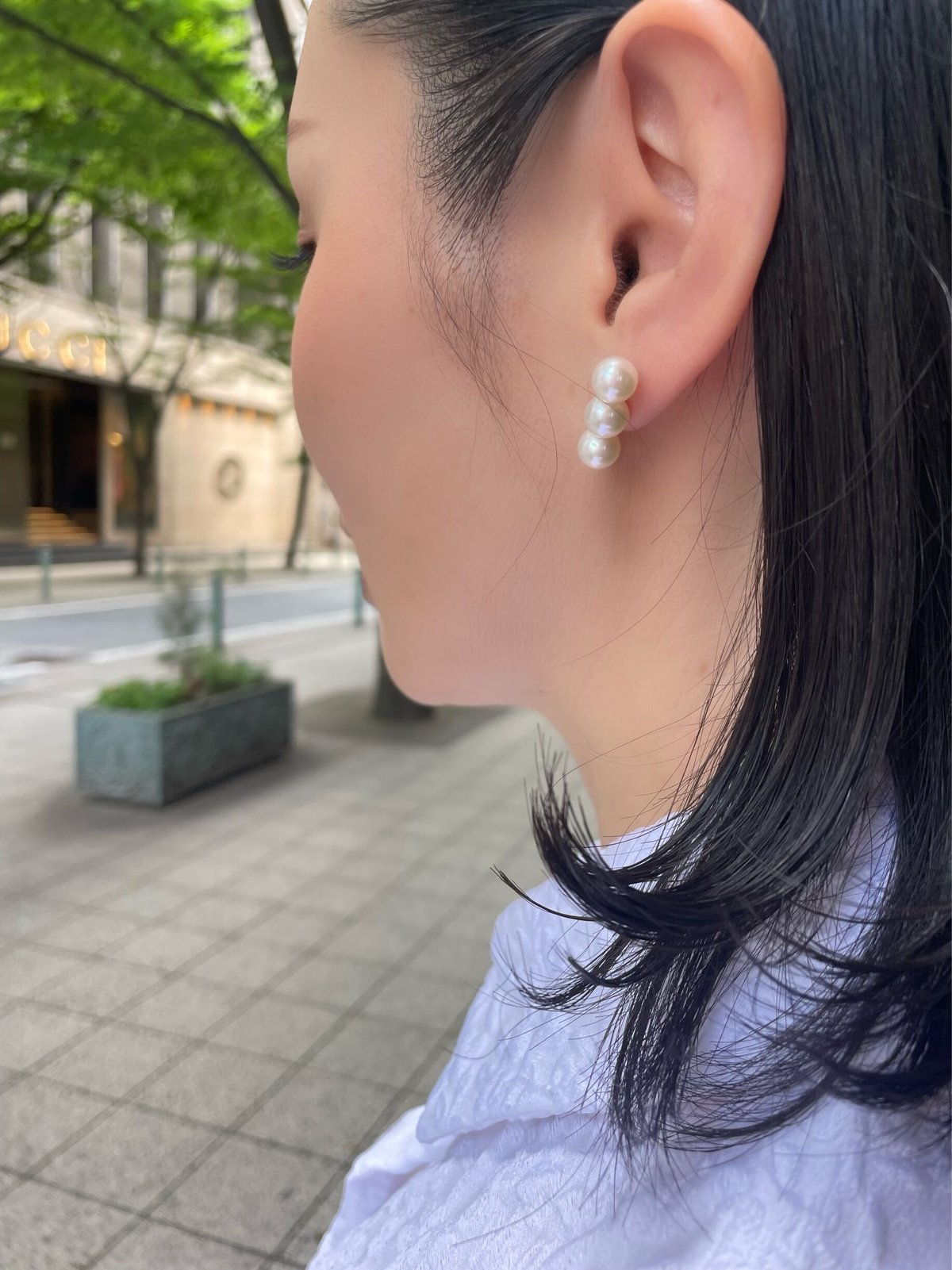 Op.51 perla 3連パールピアス | 1 by 4 jewelry