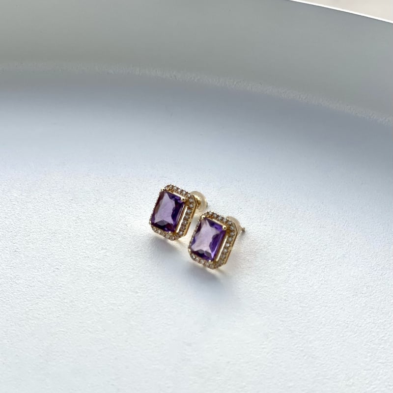 Op.53 timeless アメジストピアス | 1 by 4 jewelry Op.53 timeless アメジストピアス | 1 by 4 jewelry