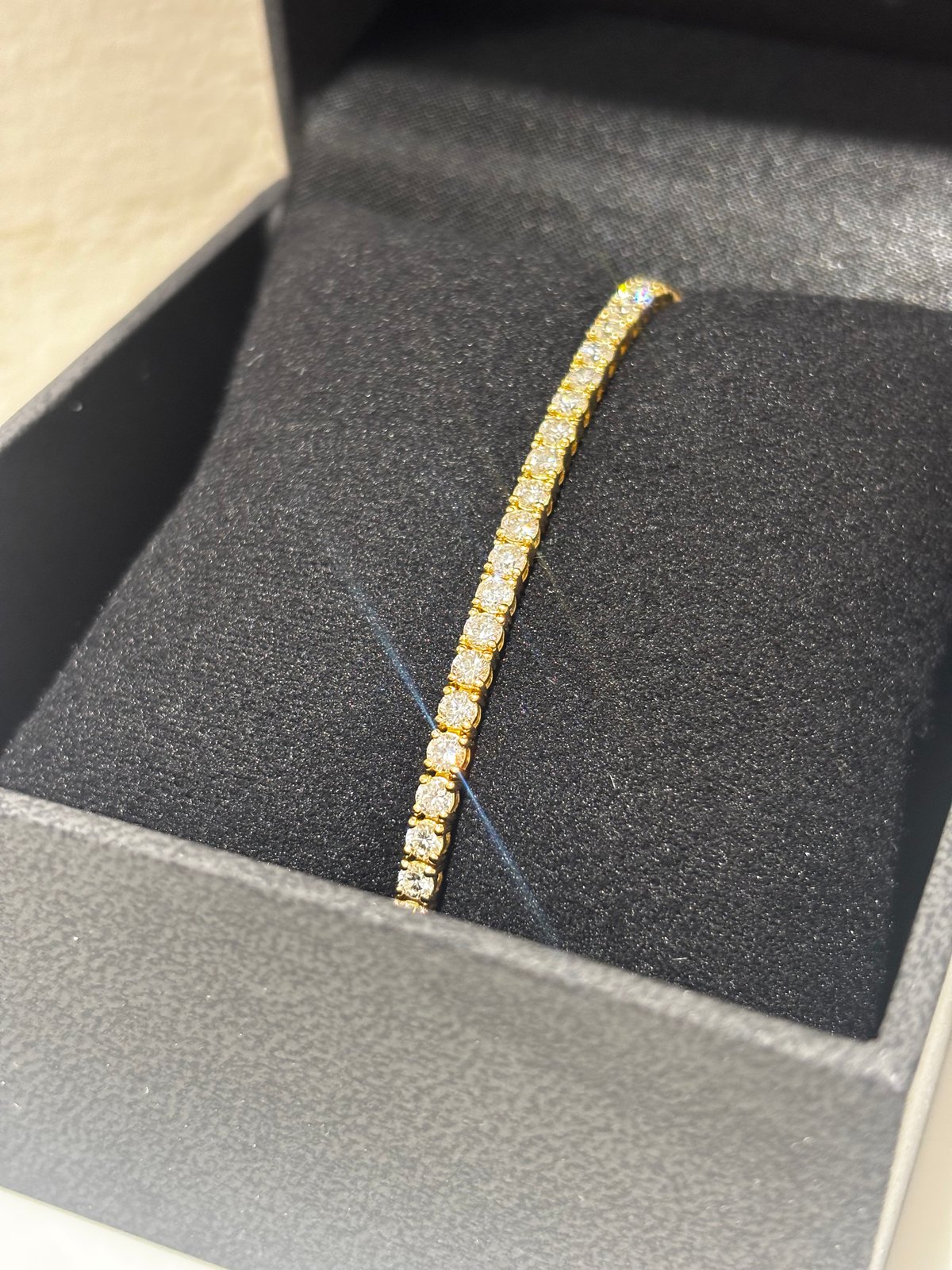 【美品】ゴールドカラー テニスブレスレット S925 Op.66 Classic テニスブレス K18YG 2ct | 1 by 4 jewelry