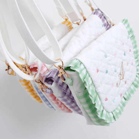【完成品】イニシャル刺繍キッズポシェット
