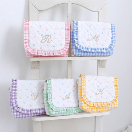 【完成品】イニシャル刺繍キッズポシェット