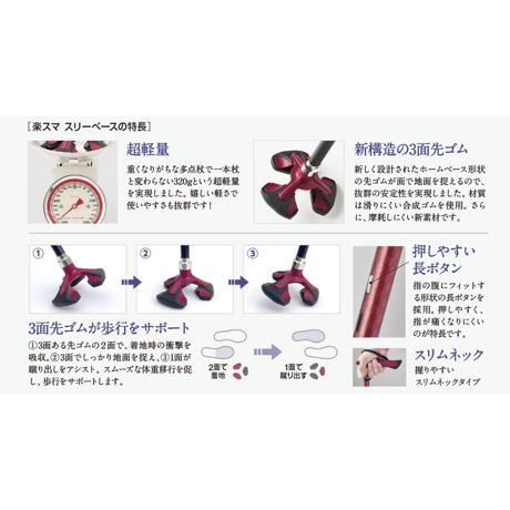 楽スマスリーベース レッド　【介護保険利用で購入】１割負担、西三河地域お住いの方限定
