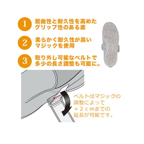 院内屋外用シューズ　ダブルマジックⅢ　３E　紺