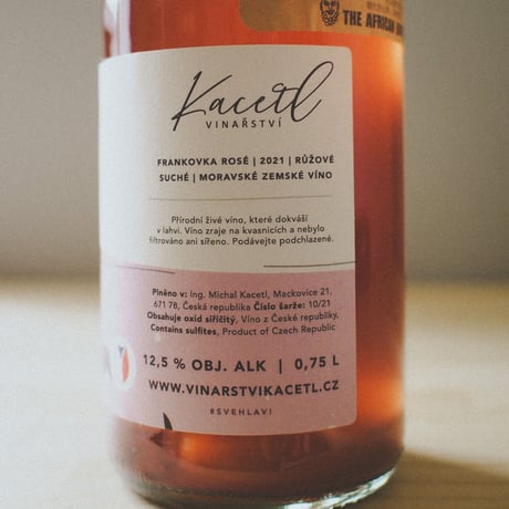 カセトル "ペットナット フランコフカ ロゼ" 2021 / Vinařství Kacetl "Pét-nat Frankovka Rosé" 2021