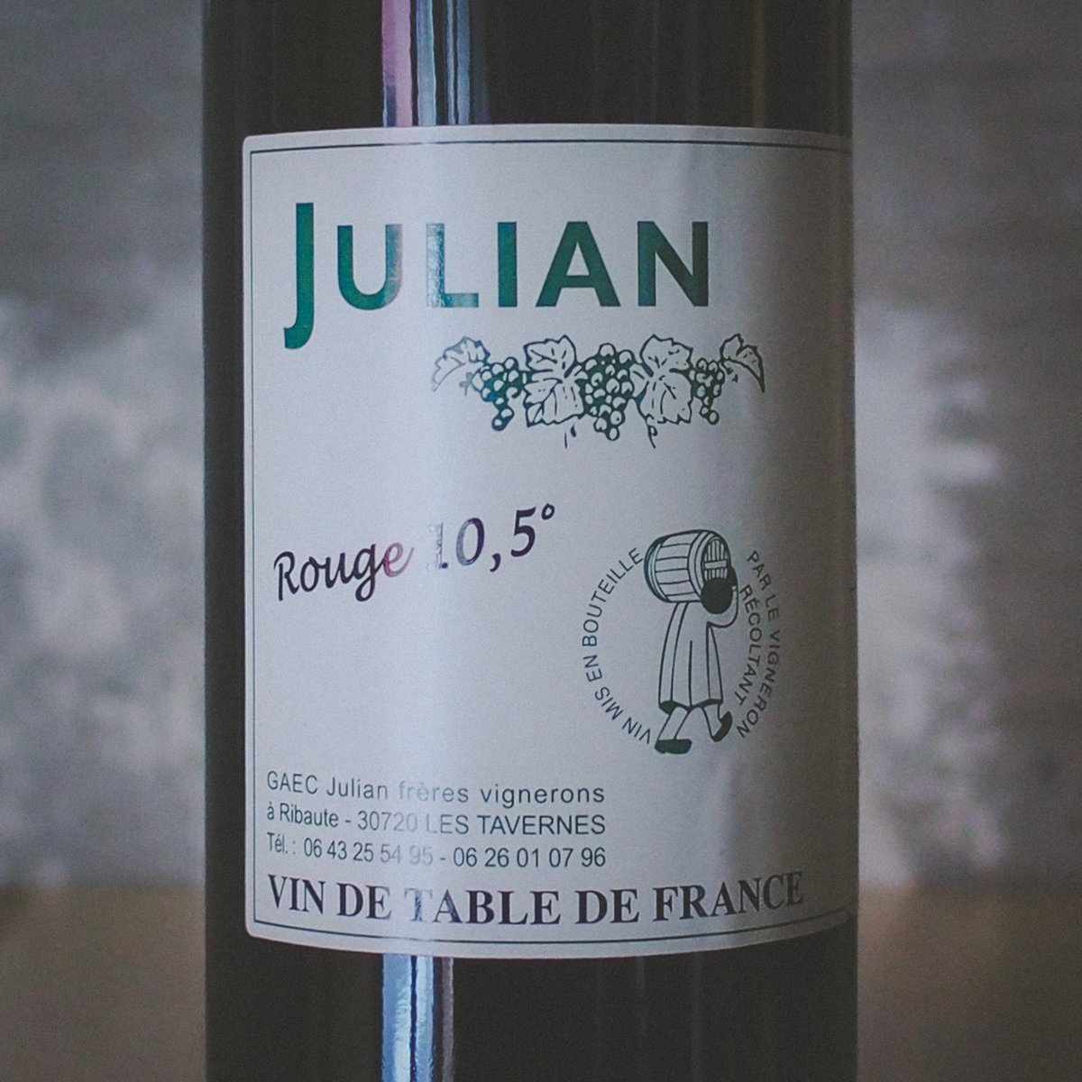 ルイ・ジュリアン ルージュ10.5％ | Louis Julian VdF rouge 10
