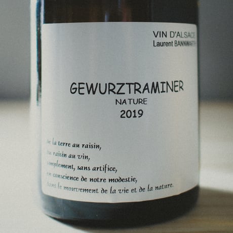 Laurent Bannwarth "Gewurtztraminer" 2019 / ローラン・バーンワルト "ゲヴェルツトラミネール" 2019