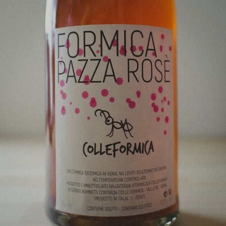 Colleformica "Formica Pazza Rosé” 2019 / コッレフォルミカ "フォルミカ パッツァ ロゼ" 2019