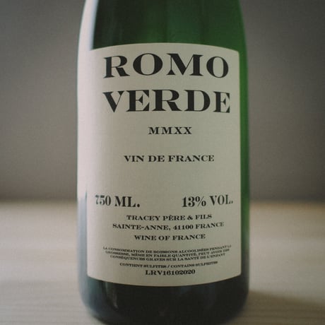 Brendan Tracey "Romo Verde - Pétillant Naturel"  / ブレンダン・トラセイ "ロモ・ヴェルデ - ペティアン・ナチュレル" 2020