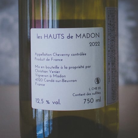 クリスチャン・ヴニエ "レ・オー・ド・マドン・ブラン" 2022 | Christian Venier "Les Hauts de Madon Blanc" 2022