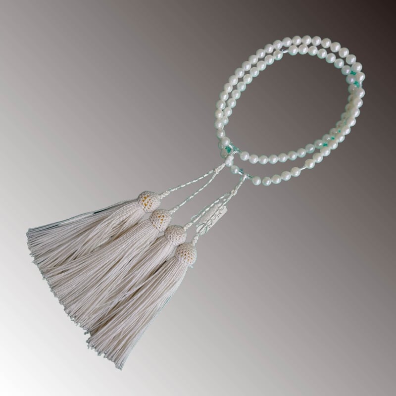 本真珠念珠　水晶仕立て 本真珠念珠水晶仕立て