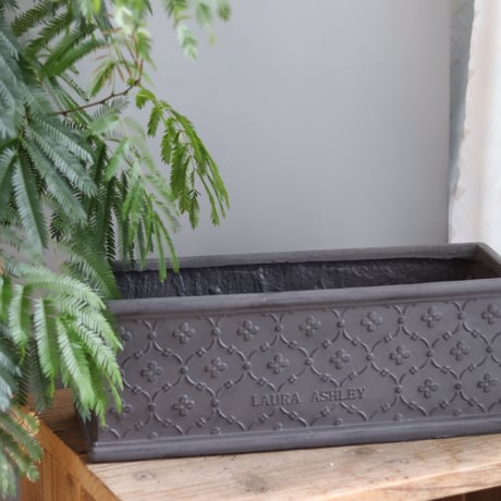 キューブライトプランター　グレー　Laura Ashley