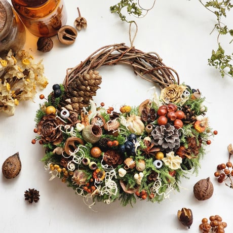 5.クリスマスハーフリース Christmas half wreath 2021 クリスマスハーフリース