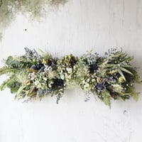 涼しげな初夏の横長スワッグ　50cm